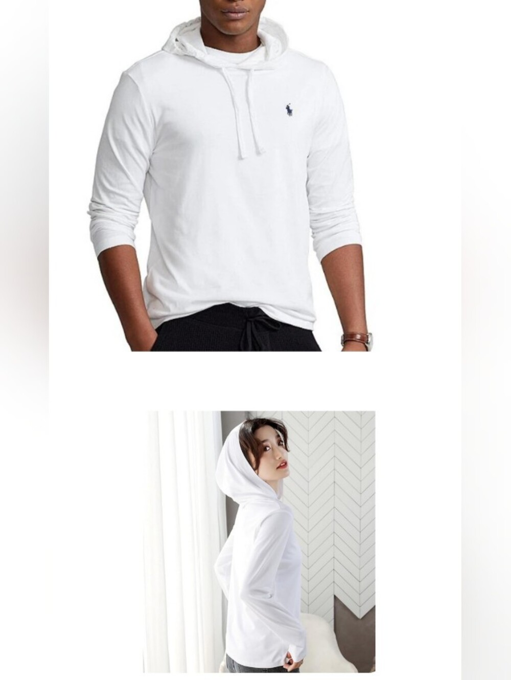 Polo Ralph Lauren Mens Pony Cotton Hoodie White MSRP $89.50 Jersey Top Hooded